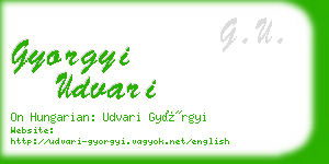 gyorgyi udvari business card
